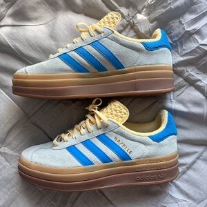Adidas Gazelle blue and yellow